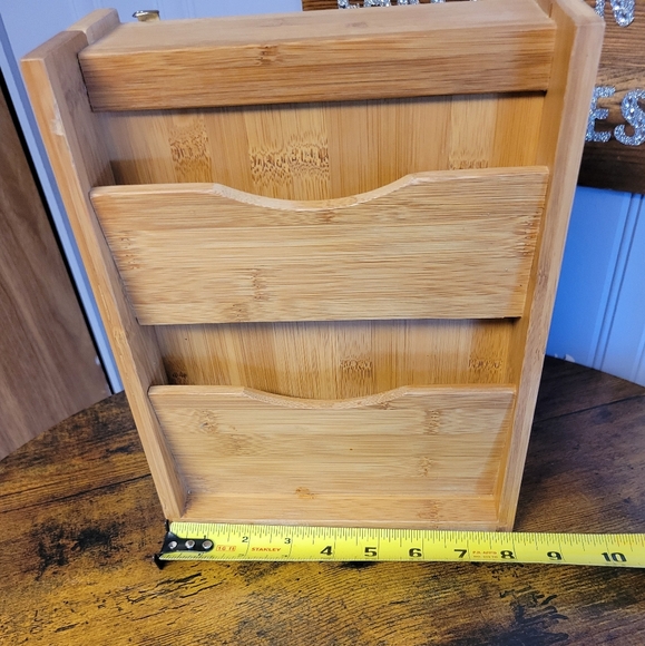 Used Bamboo Wooden Organizer keys and mail - Picture 7 of 11